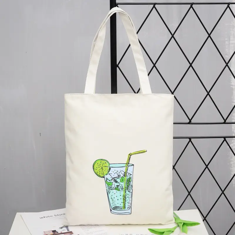Korean Canvas Shoulder Bag Women Fresh Fruit Design