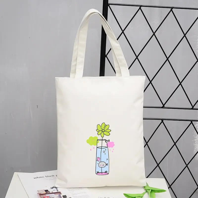 Korean Canvas Shoulder Bag Women Fresh Fruit Design