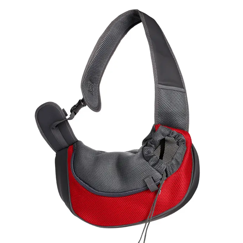 Breathable Mesh Single-Shoulder Pet Bag Green Gray - Image 13