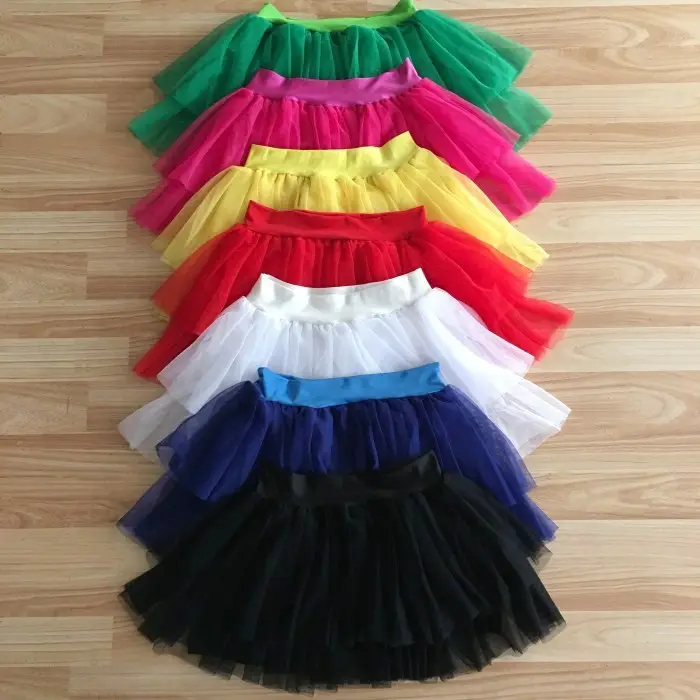 Pink Puffy Veil Mesh Short Skirt for Women