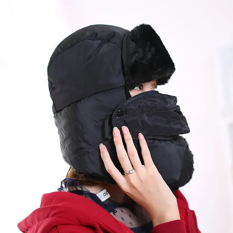 Winter Warm Neck Mask for Men Women Velvet Windproof Cold Hat - Image 2