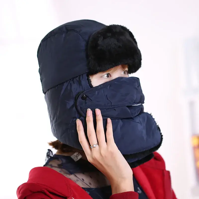 Winter Warm Neck Mask for Men Women Velvet Windproof Cold Hat - Image 3
