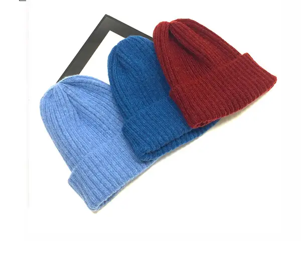 Women Wool Knitted Beanie Brown Winter Hat — feature 7