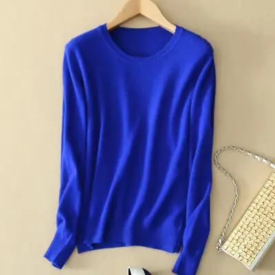 Woolen sweater women's round neck knitted sweater autumn and winter New Round Neck Slim solid color woolen sweater plus size pullover bottoming shirt - Image 13