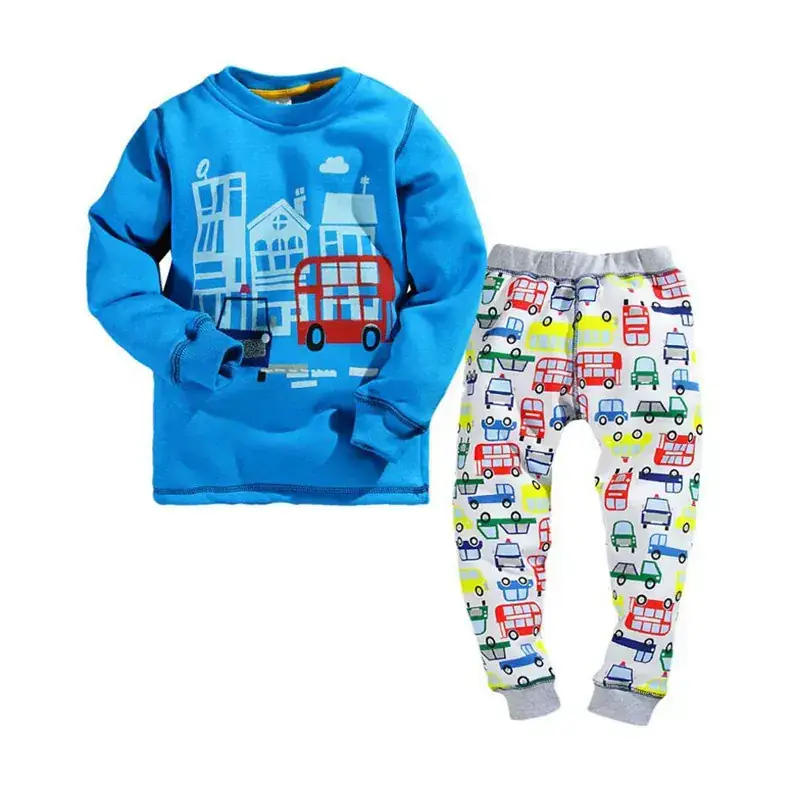 Kids Boys Vests Set Blue White Long Sleeve Winter Suit - Image 3