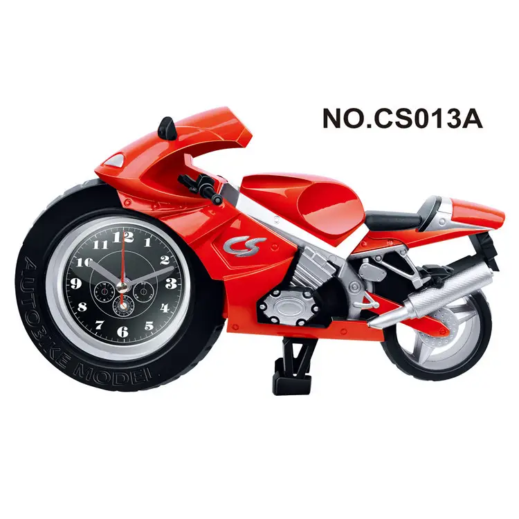 Blue Crossed Motorcycle Alarm Clock for Kids - Image 3