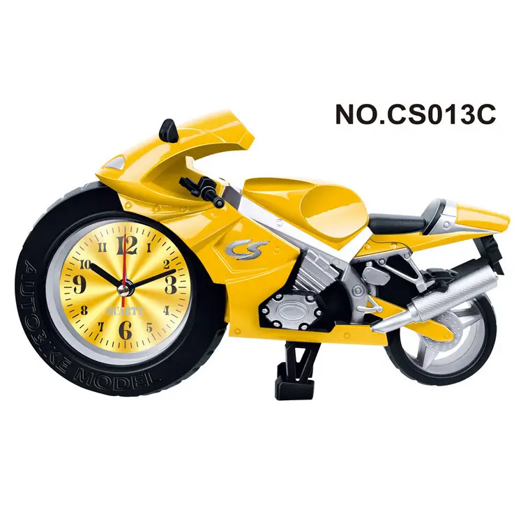 Blue Crossed Motorcycle Alarm Clock for Kids - Image 4