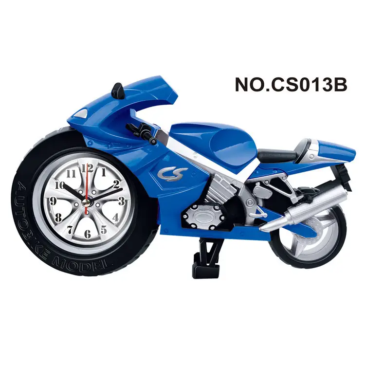 Blue Crossed Motorcycle Alarm Clock for Kids - Image 5