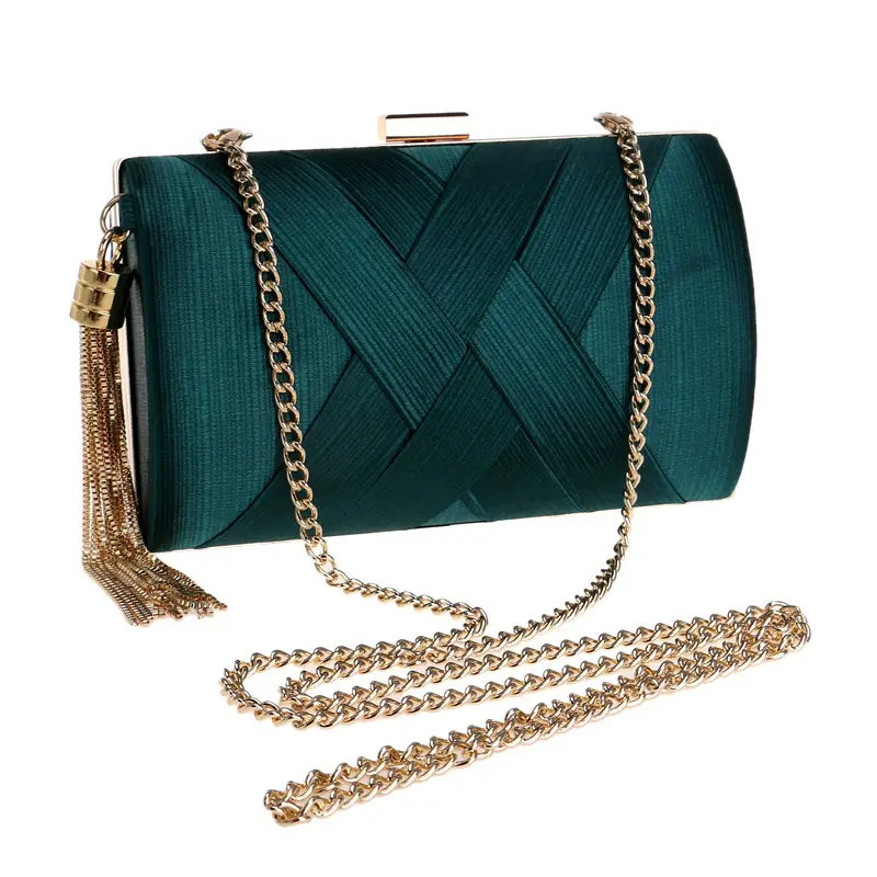 Purple Tassel Silk Dinner Bag for Women - Image 7