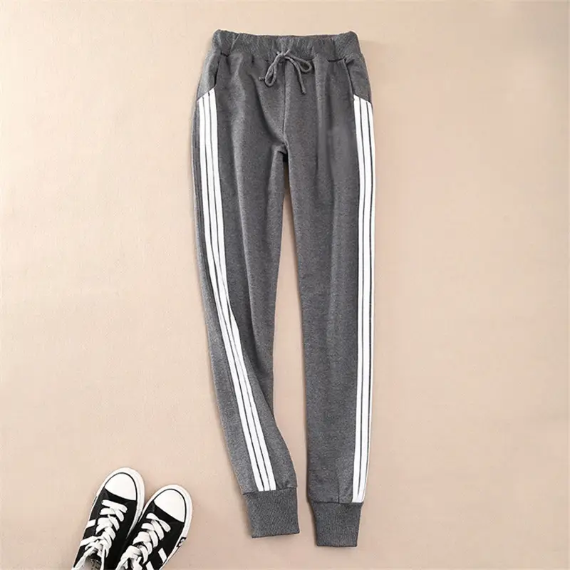 Women Cotton Terry Trousers Spring Autumn Military Style