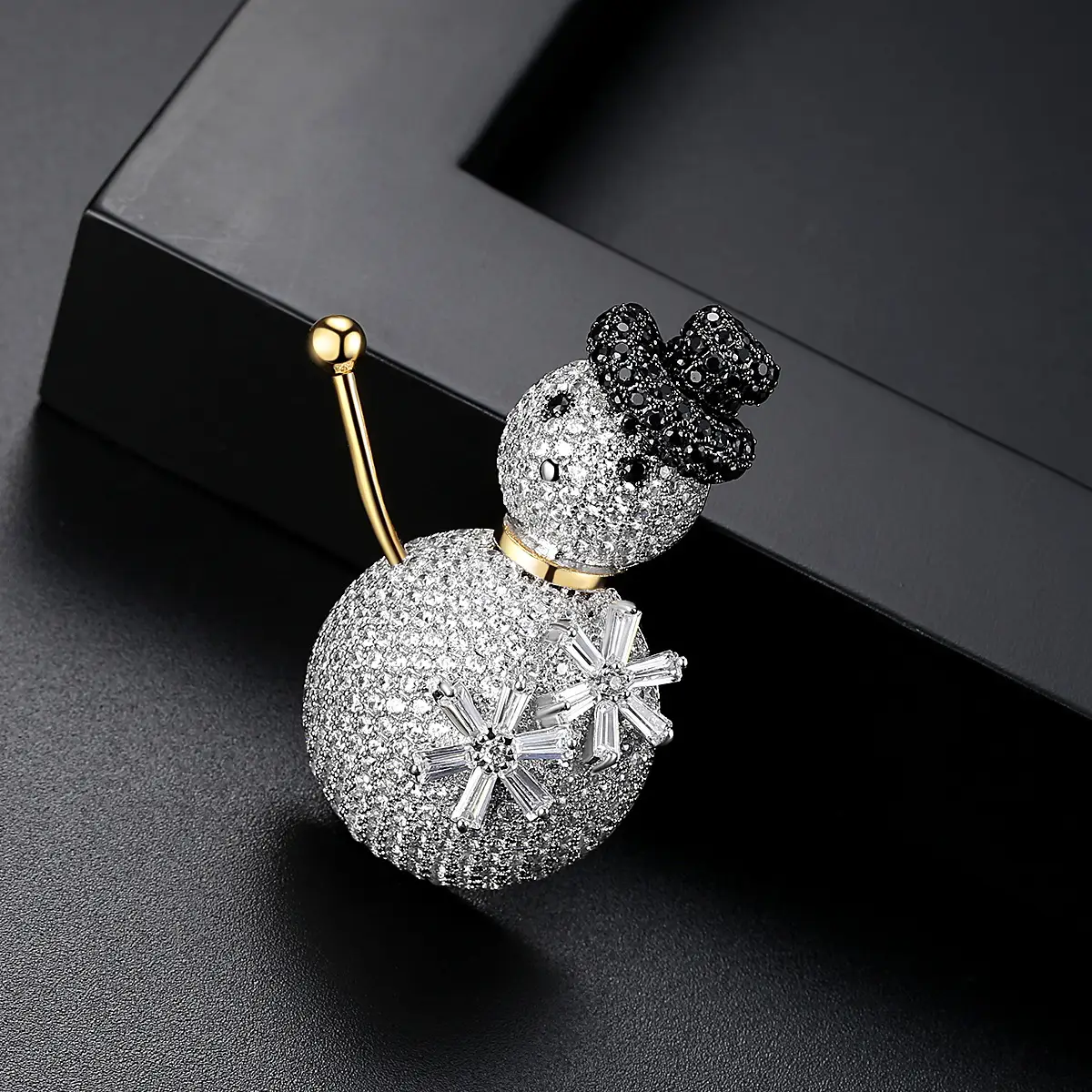Jinse Snowman Zircon Brooch for Women - Image 3
