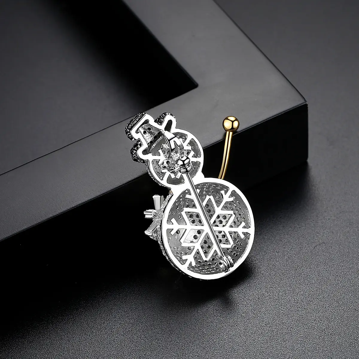 Jinse Snowman Zircon Brooch for Women - Image 5