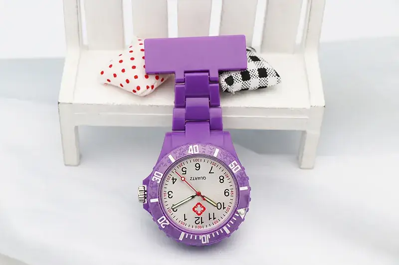 Purple Plastic Nurse Watch with Luminous Pointer — feature 10