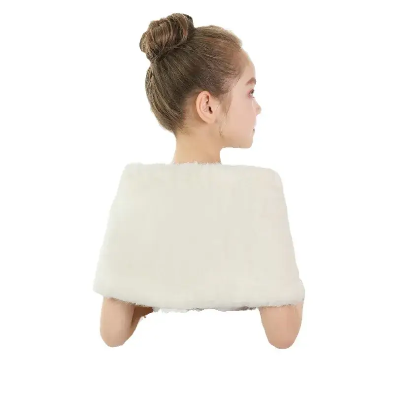 Warm White Princess Shawl for Girls Autumn Winter - Image 6