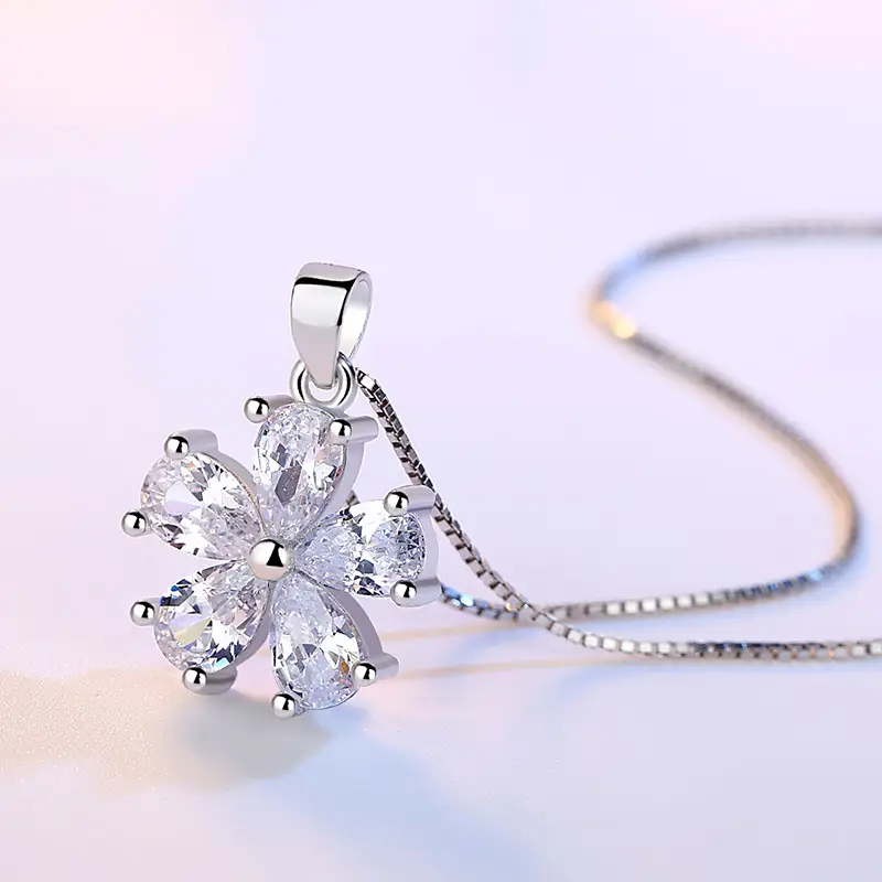 Pear Shaped Micro-Inlaid Necklace Pendant for Women - Image 2