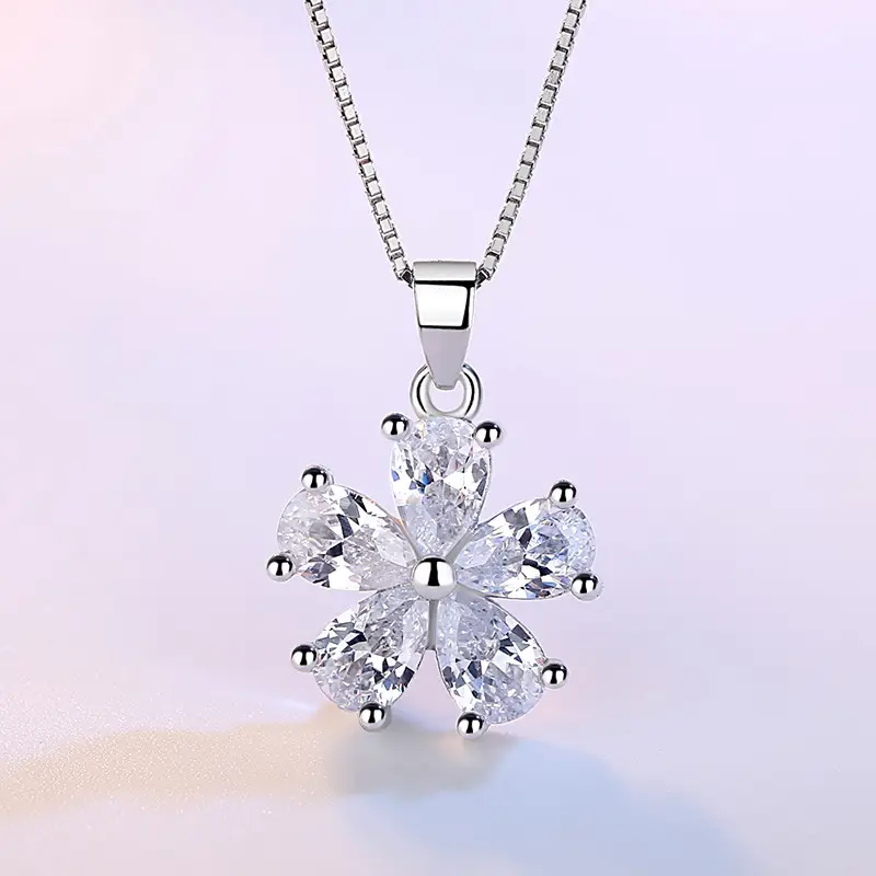 Pear Shaped Micro-Inlaid Necklace Pendant for Women - Image 3