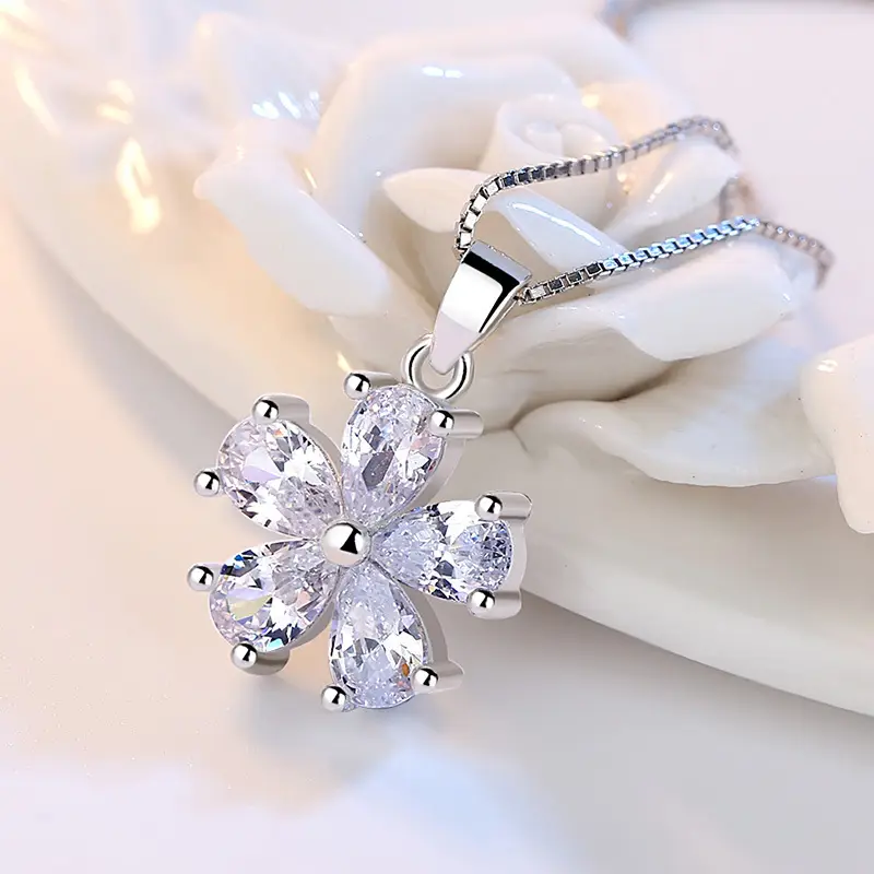 Pear Shaped Micro-Inlaid Necklace Pendant for Women - Image 4
