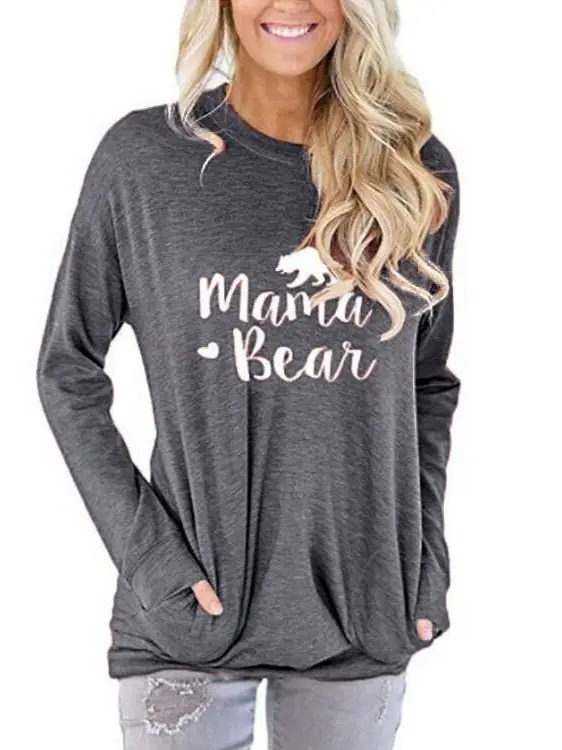 Purple Long Sleeve T-Shirt for Girls with Pocket & Round Neck - Image 14
