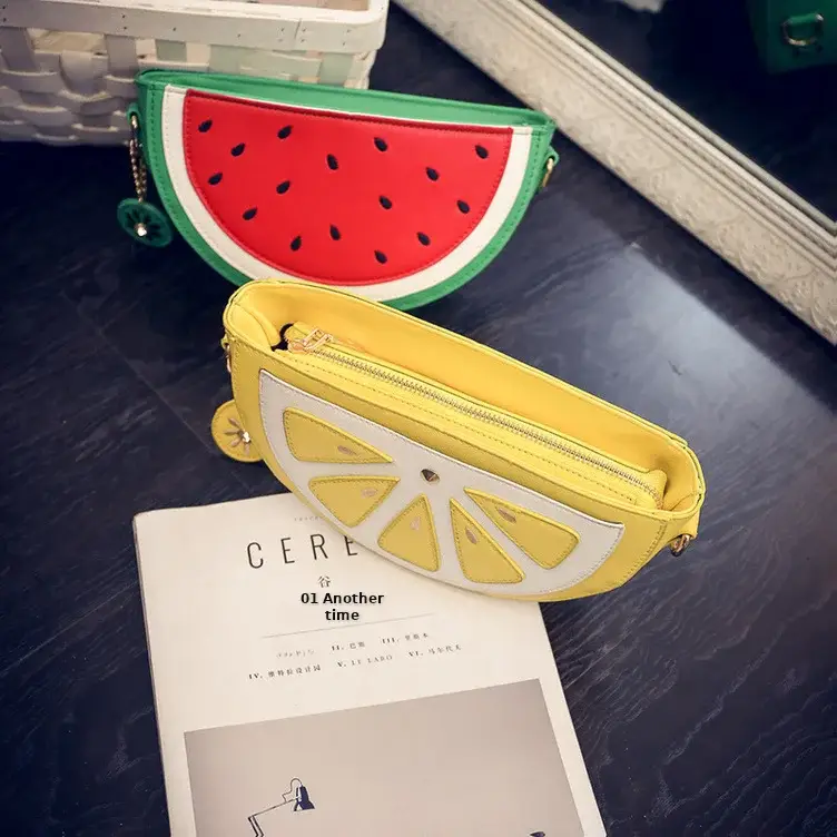 2025 Cartoon Fruit Shoulder Messenger Bag Watermelon Lemon — feature 13
