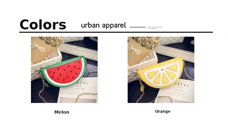 2025 Cartoon Fruit Shoulder Messenger Bag Watermelon Lemon — feature 2