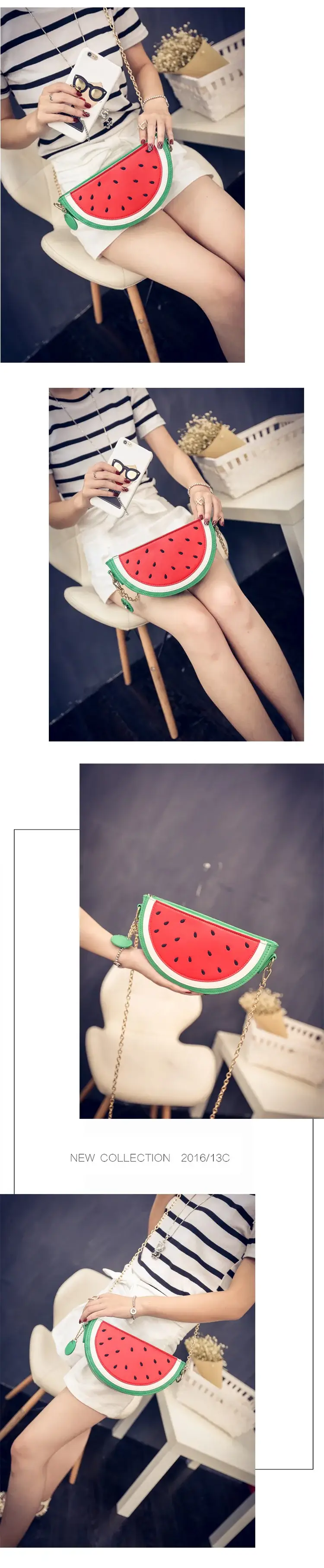 2025 Cartoon Fruit Shoulder Messenger Bag Watermelon Lemon — feature 3