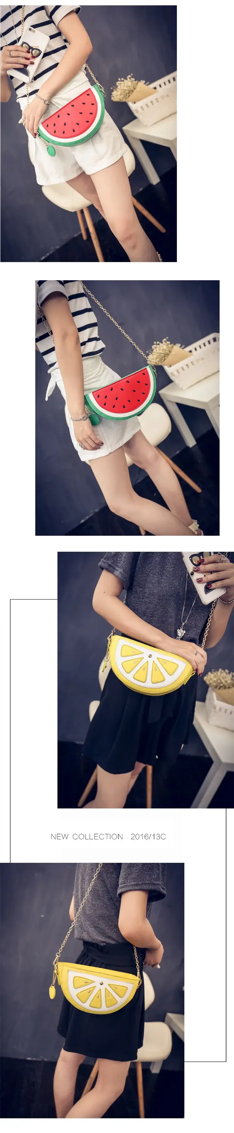 2025 Cartoon Fruit Shoulder Messenger Bag Watermelon Lemon — feature 4