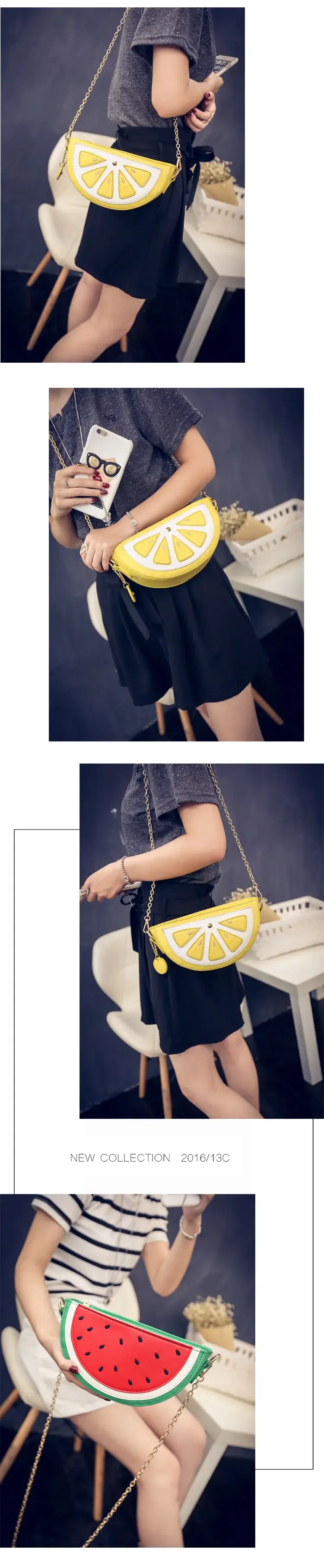 2025 Cartoon Fruit Shoulder Messenger Bag Watermelon Lemon — feature 6