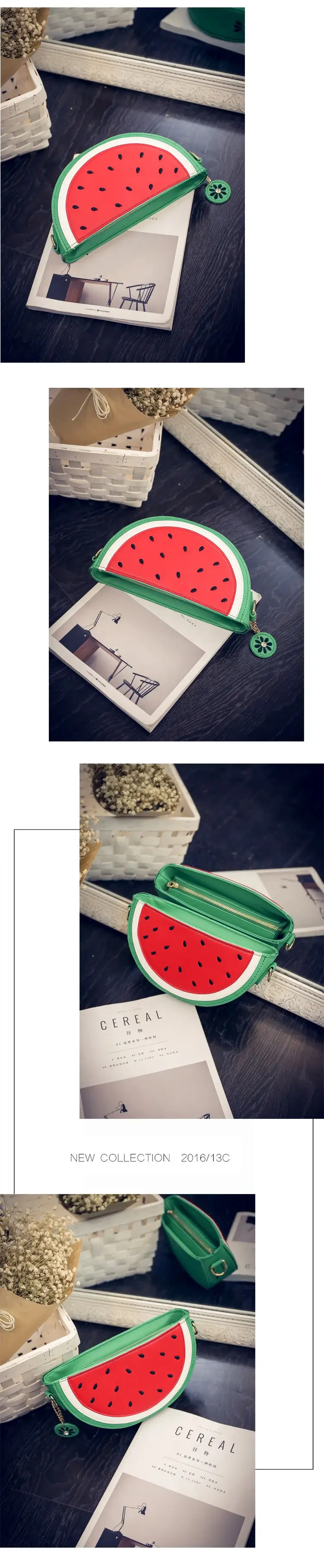 2025 Cartoon Fruit Shoulder Messenger Bag Watermelon Lemon — feature 8