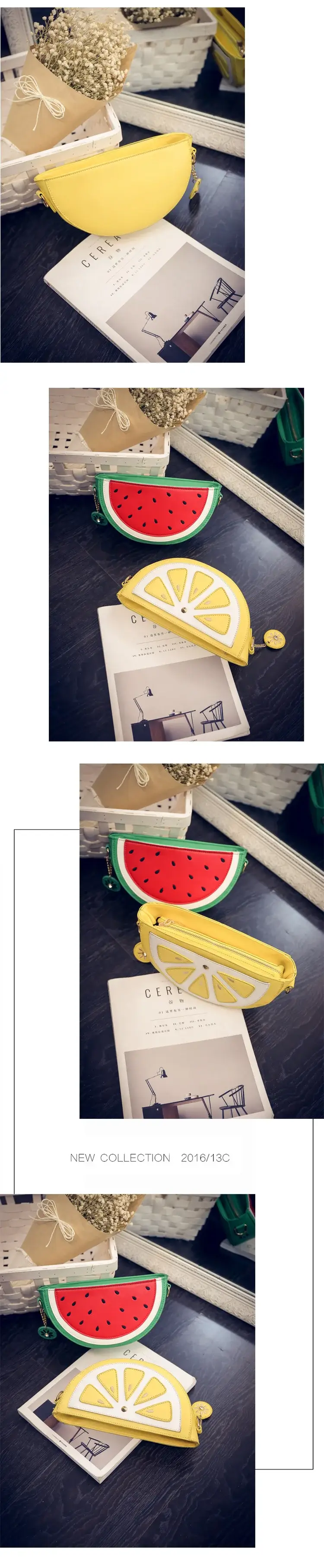 2025 Cartoon Fruit Shoulder Messenger Bag Watermelon Lemon — feature 9