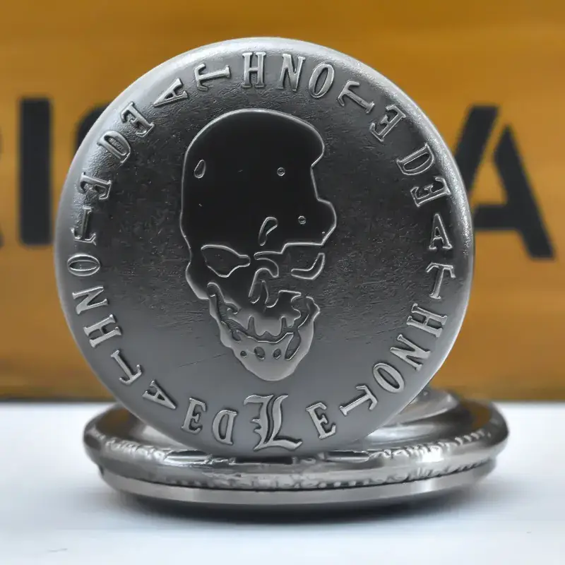 Retro Skull Pocket Watch Necklace with Chain — feature 24