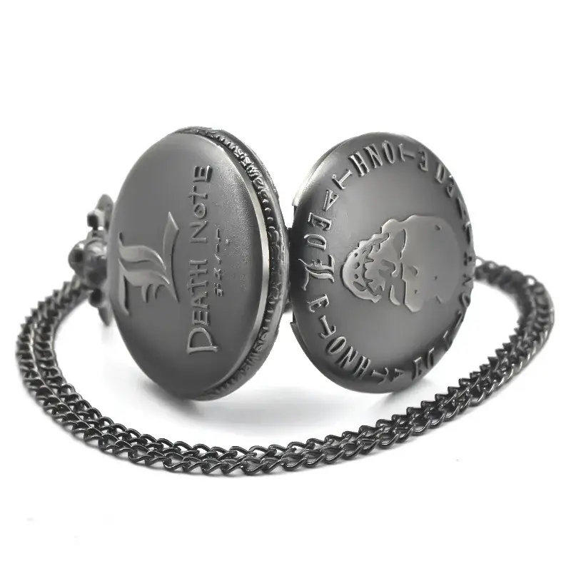 Retro Skull Pocket Watch Necklace with Chain — feature 25