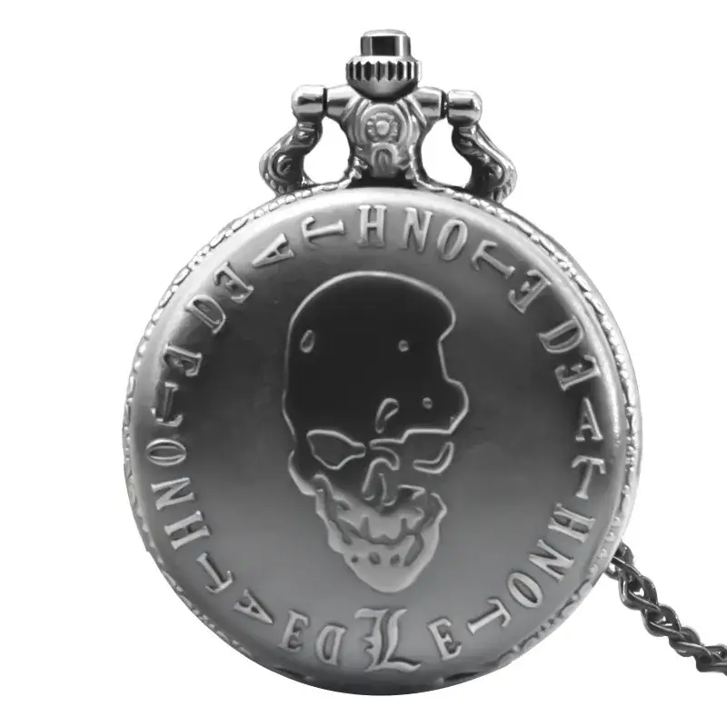 Retro Skull Pocket Watch Necklace with Chain - Image 14