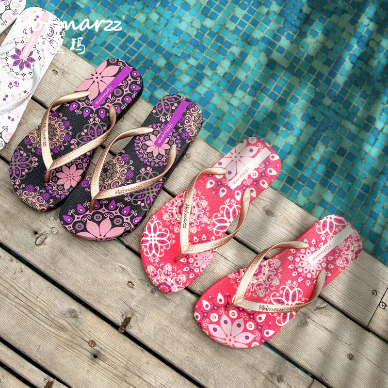 Hotmarzz Heima Flip-Flops Women's Flat Heel Non-Slip Clip Out Personality Women's Slippers Seaside Sandals - Image 4