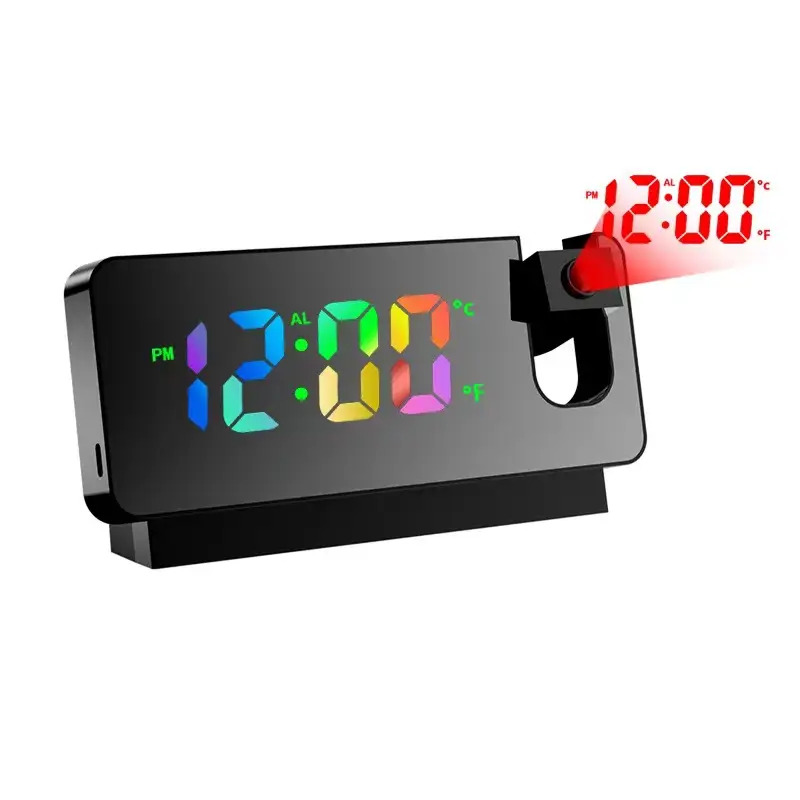 Digital LED Mirror Clock with Temperature & Humidity Display - Image 7