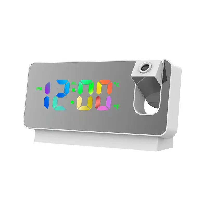 Digital LED Mirror Clock with Temperature & Humidity Display - Image 3