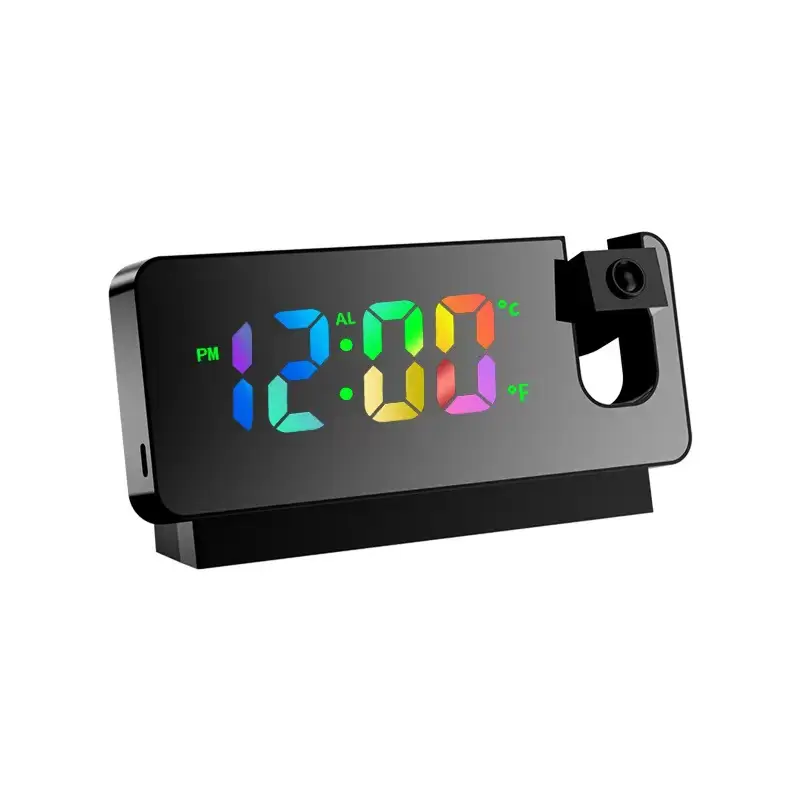 Digital LED Mirror Clock with Temperature & Humidity Display - Image 4