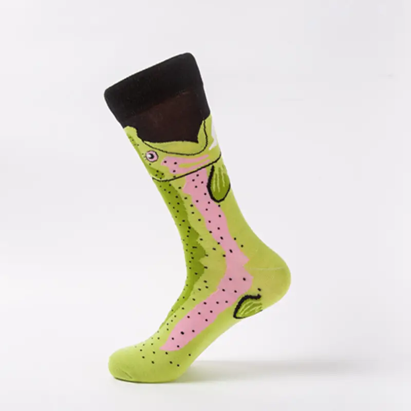 Spot autumn and winter new cross-border fashion color men's socks animal series Casual couples socks wholesale without card head