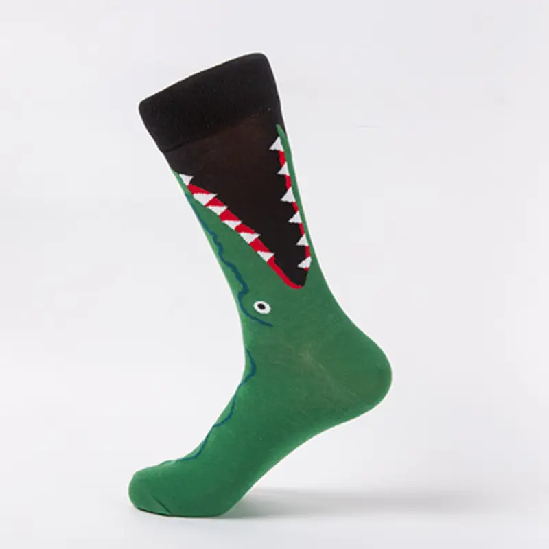 Spot autumn and winter new cross-border fashion color men's socks animal series Casual couples socks wholesale without card head