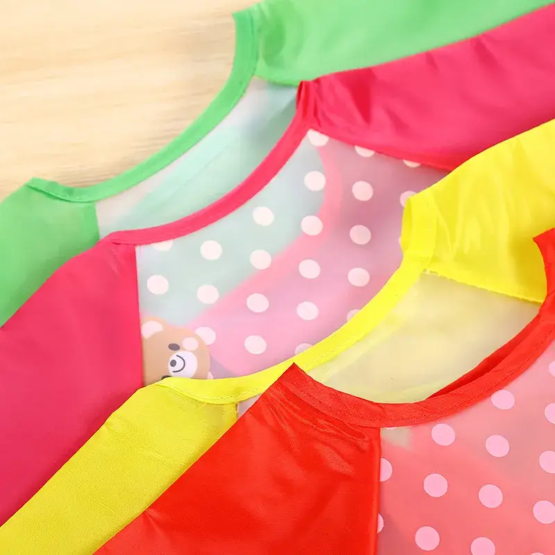 Baby Dinosaur Play Baseball Apron Green Waterproof Long Sleeve - Image 20