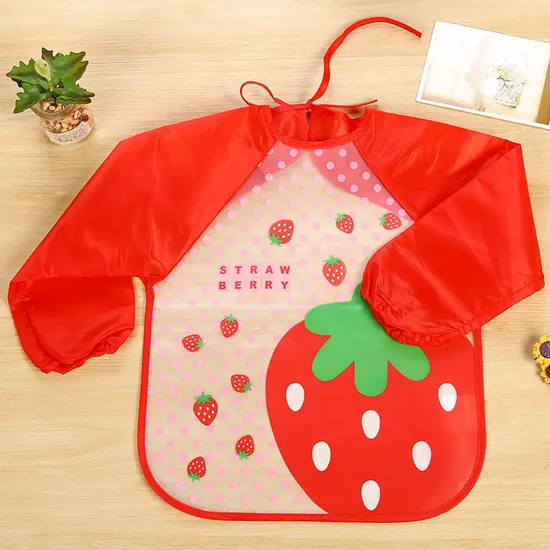 Baby Dinosaur Play Baseball Apron Green Waterproof Long Sleeve - Image 21