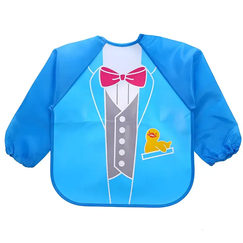 Baby Dinosaur Play Baseball Apron Green Waterproof Long Sleeve - Image 9