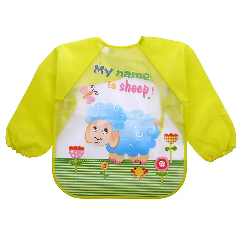Baby Dinosaur Play Baseball Apron Green Waterproof Long Sleeve - Image 12