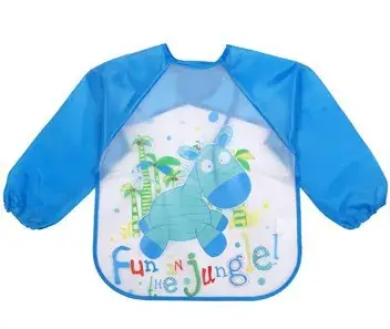 Baby Dinosaur Play Baseball Apron Green Waterproof Long Sleeve - Image 13
