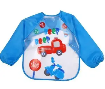 Baby Dinosaur Play Baseball Apron Green Waterproof Long Sleeve - Image 17
