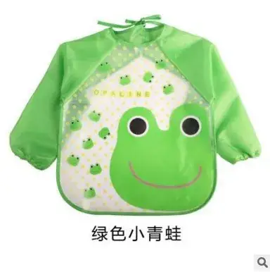 Baby Dinosaur Play Baseball Apron Green Waterproof Long Sleeve - Image 5