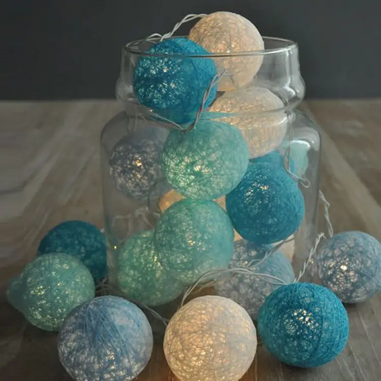 Cotton Ball LED String Decoration for Home Room Decor - Image 33