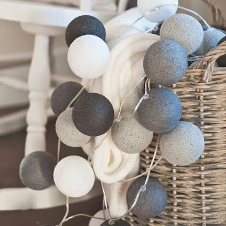 Cotton Ball LED String Decoration for Home Room Decor - Image 34