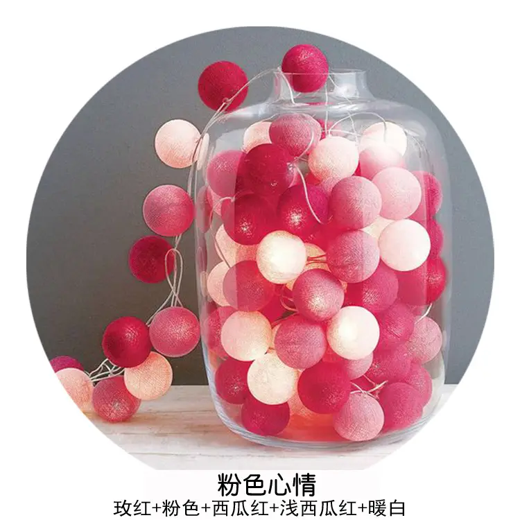 Cotton Ball LED String Decoration for Home Room Decor - Image 10