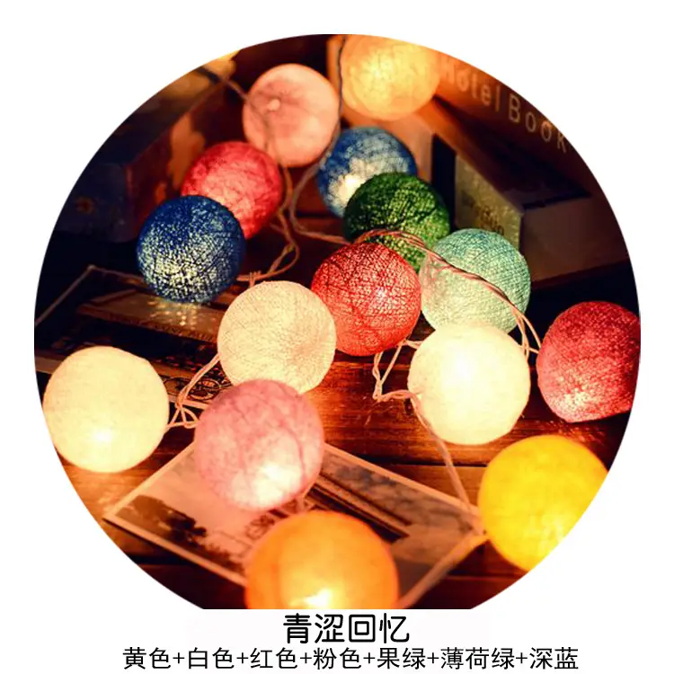 Cotton Ball LED String Decoration for Home Room Decor - Image 12