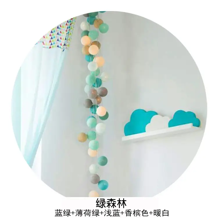 Cotton Ball LED String Decoration for Home Room Decor - Image 16